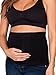 Womens Maternity Band Seamless 3 Pack Everyday Support Bands for Pregnancy Black,White,Grey M