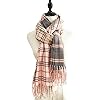 Yonhi Women's Large Blanket Wrap Shawl Scarves Warm Cozy Tartan Wrap Shawl Scarf