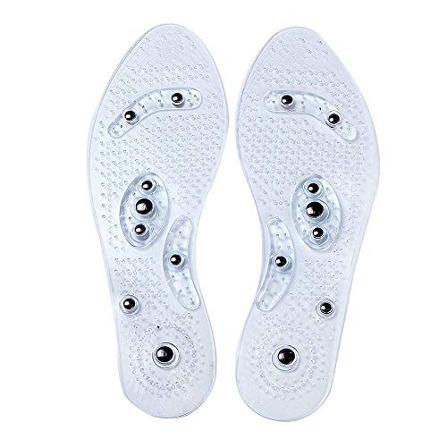 Magnetic Shoe Insoles Breathable Massage Health Foot Acupressure Gel Magnet Massage Shoe Pads Relax Muscles Improve Blood Circulation Fight Against Plantar Fasciitis for Men Women