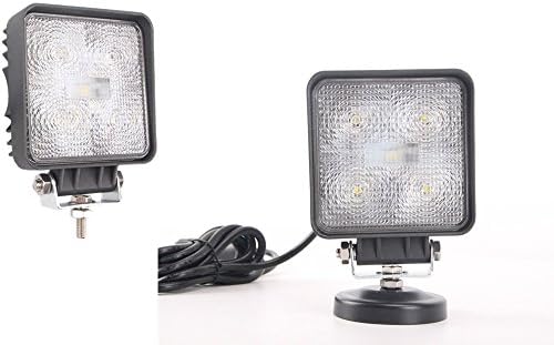 Dwarfstar 15W Flood Beam Bright White Lighting LED Work Light Cigarette Lighter for Truck Ford Jeep Silverado Boat