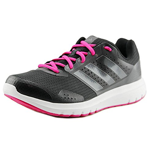 adidas Performance Women's Duramo 7 W Women's Running Shoe, Black/Silver/Pink, 9 M US