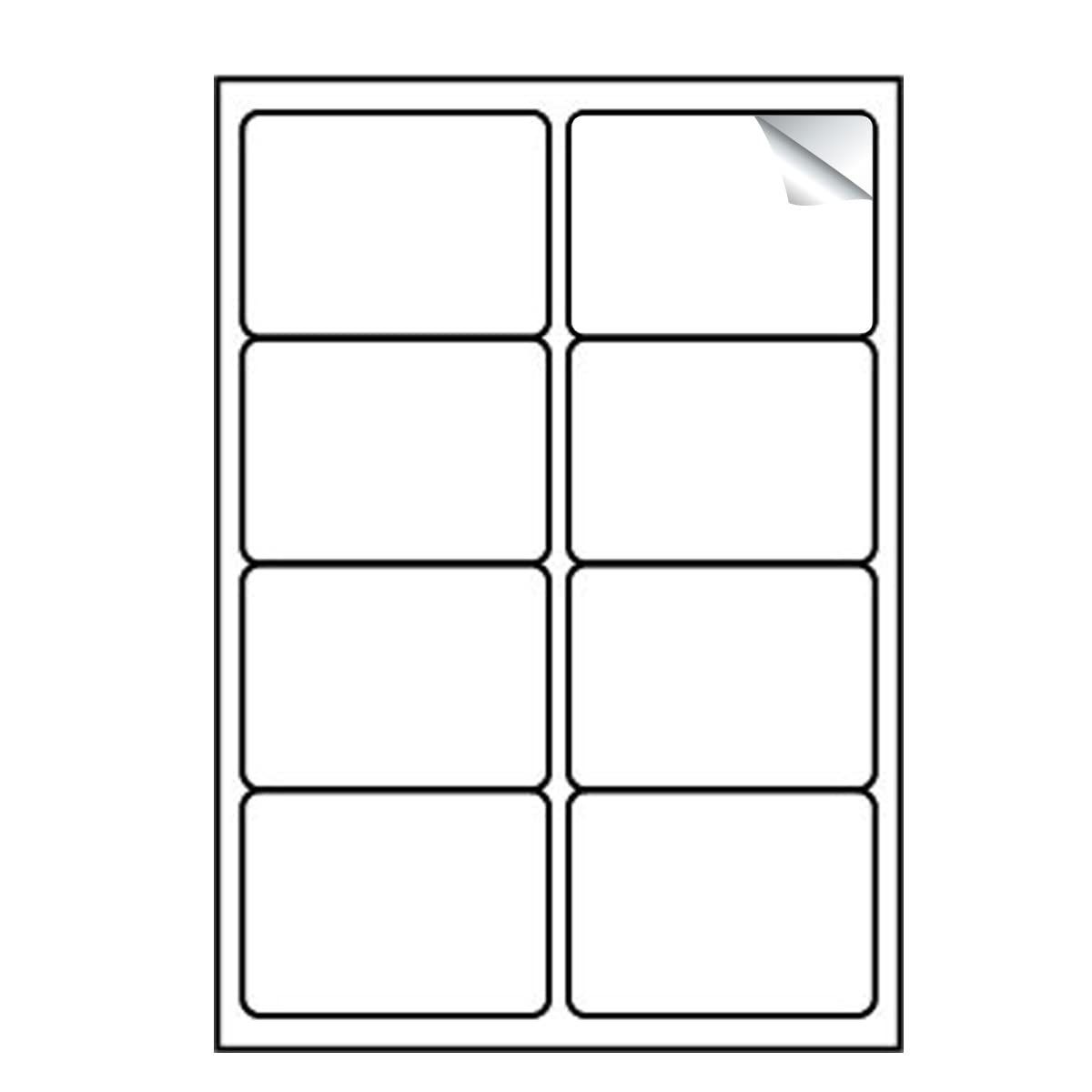 A4 Address Labels - 8 Labels Per Sheet, Self Adhesive, Inkjet & Laser Printer Compatible, 99x68mm (50 Sheets)