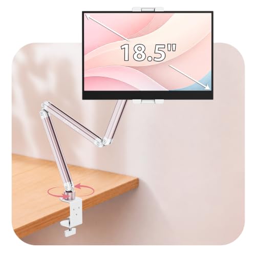 Urmust Portable Monitor Halter, Tablet Halterung Tisch mit Klemme Rosa