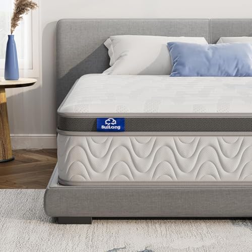 Suilong Mattress 120 x 200 cm, 30 cm Thick Mattress with Independent Pocket Spring and Memory Foam, 7 Support Zones, Breathable, Oeko-Tex Certified