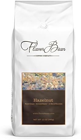 Flavorbean's Hazelnut Coffee | Free of Chemical Solvents and Carriers, Ground (12 oz.)