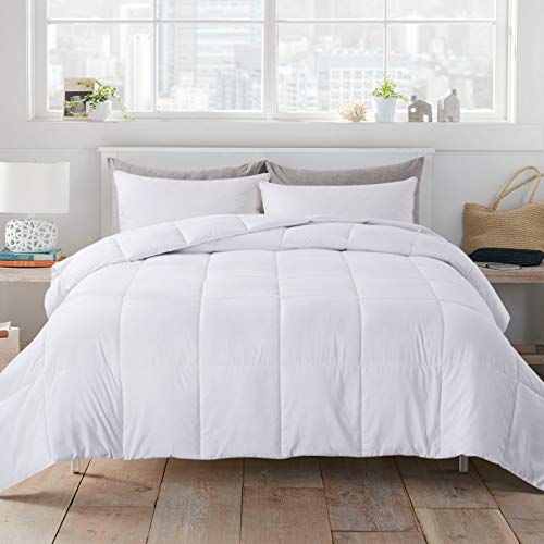WhatsBedding-White-Down-Alternative-Quilted-Comforter-All-Season-Lightweight-Duvet-Insert-or-Stand-Alone-Comforter-with-Corner-Tabs-Queen-Size8892-Inch
