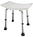 Ez2care Adjustable Lightweight Shower Bench, White