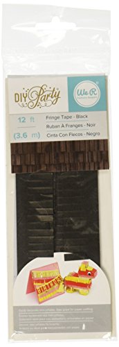 We R Memory Keepers 660813 DIY Party Fringe Tape, Black, 12'