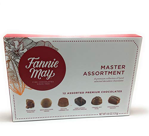 Fannie May Master Assortment 12 Premium Chocolates 4.6 oz