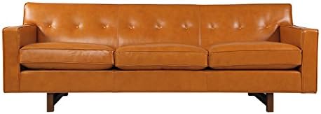 Kardiel Kennedy Mid-Century Modern Classic Sofa, Tan Aniline Leather