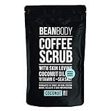 Mr. Bean Organic All Natural Coffee Bean Exfoliating Body Skin Scrub with Coconut Oil, Vitamin E, and Sea Salt - Coconut