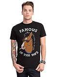 Wopson Men's Black BoJack Horseman Famous in The 90's T-Shirt
