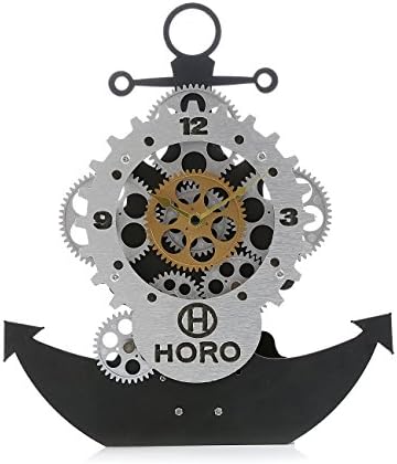 Horo (Imported) Designer Ship Shape Moving Gear Wall Clock 30(L) x34(H) x7(B) cm