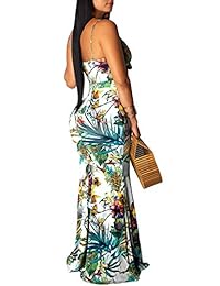 SheKiss vestido largo largo de verano para dama, con diseño floral, estilo bohemio