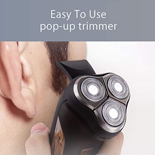 Electric Shaver for Men MOOSOO Electric Razor 3D Rotary Shaver with