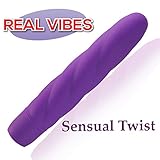 Sensual Twist Silicone Vibrator from Real Vibes - 10-speed G-Spot Stimulator - Personal Massager for Women - Waterproof, Discreet & Smooth - Hypoallergenic - Adult Toys - Sex Enhancement