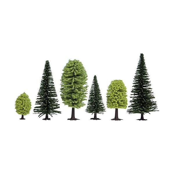 NOCH Mischwald fÃ¼r Modellbau | 25 StÃ¼ck realistische Miniatur-BÃ¤ume fÃ¼r Modelleisenbahn, Landschaftsgestaltung & Dioramen | 5-14 cm groÃe Modellbau BÃ¤ume Spur H0, TT (26811) – Bild 3