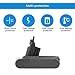 Tattu V6 3000mAh Replacement Battery for Dyson V6 595 650 770 880 DC58 DC59 DC61 DC62 Animal DC72 DC74 Series Cordless Handhold Pet Version Vacuum