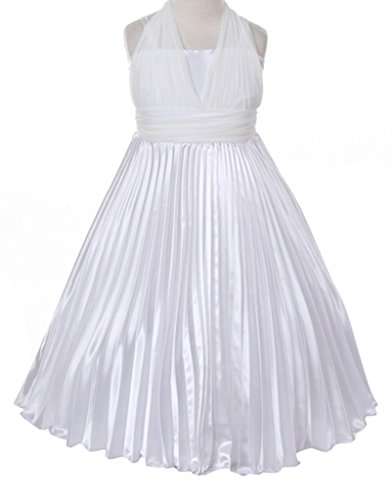 white flower girl dress size 16