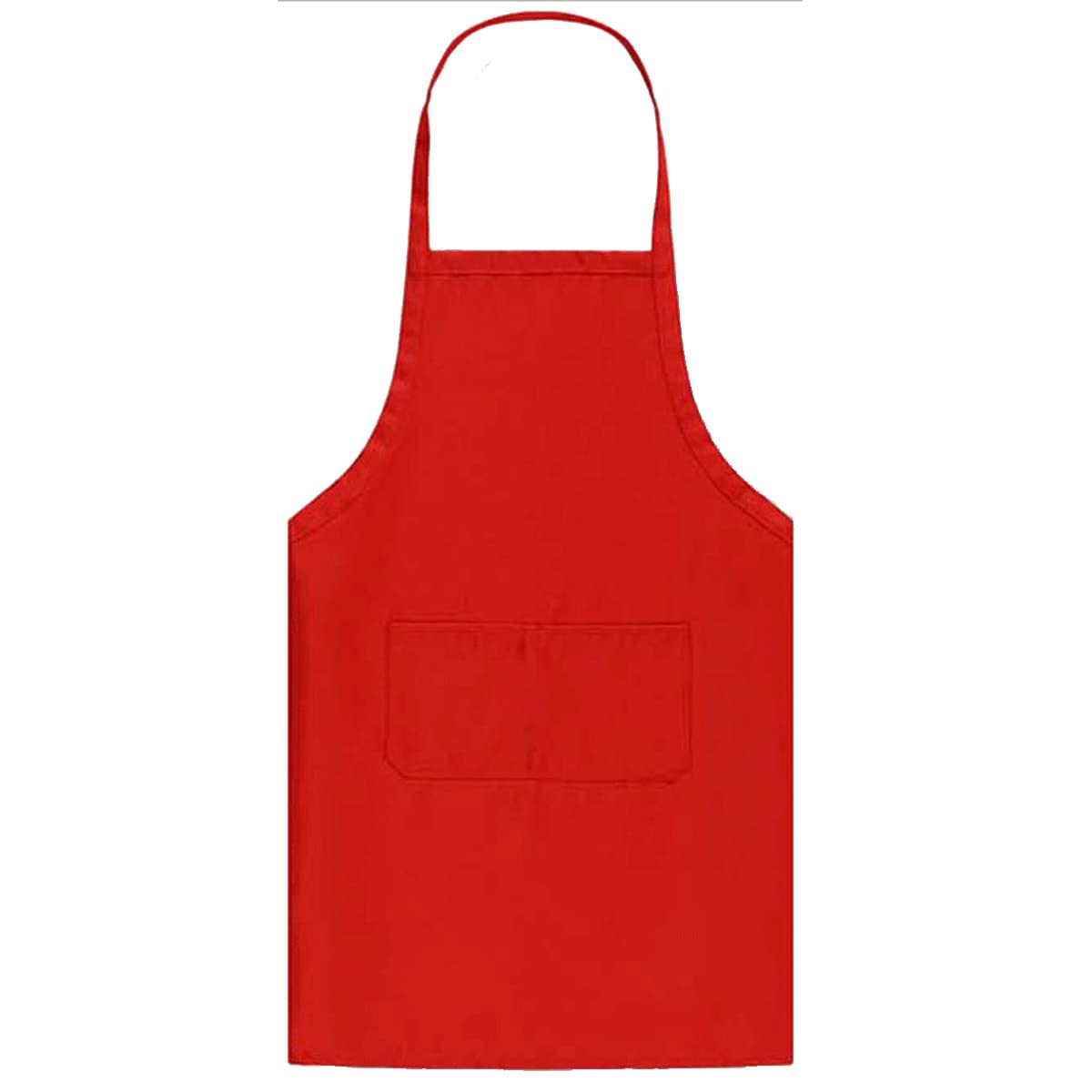 Unisex Chef Apron with 2 Pockets Women Men Halterneck Aprons Korean Style Anti-fouling Waterproof Apron For Kitchen Cooking Baking Restaurant BBQ Coffee House,Work Housework Professional Apron(Red)