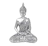 Statue d'harmonie de paix avec le Bouddha thaïlandais Astra Gourmet méditant - Bouddha en résine pour la maison, 8 'H