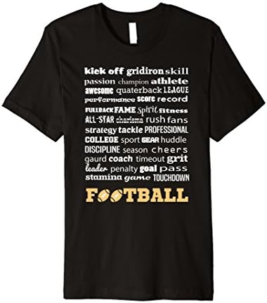 American Football T-shirt Gridiron Sports Player Love Tee