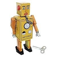 Off the Wall Toys Vintage Style Lilliput Robot Junior Yellow Tin Toy Original