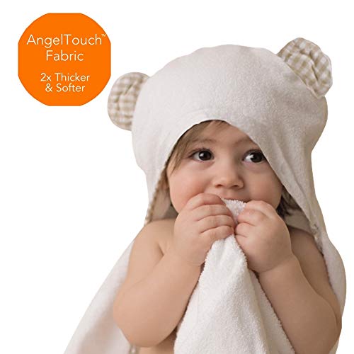 Channing & Yates - Premium Baby Robe - Toddler Robe - Organic Bamboo Hooded Bathrobe Towel - Thick & Soft (Beige)