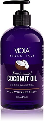 Pure Fractionated Coconut Oil, 16 Oz - Pump + Squeeze Cap - Great Coconut Oil for Skin &amp; Hair - Perfect Carrier Oil For Essential Oils, Massage &amp; Aromatherapy - Great for Roll-On Bottles