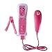 Built in Motion Plus Remote and Nunchuck Controller+Case for Nintendo Wii&Wii U (Pink)