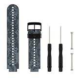 For Garmin Forerunner 235 Watch Band HONECUMI Replacement Silicone Watch Band Strap for Garmin Forerunner 220 / 230 / 620 / 630 / 735 Smart Watch (Pattern11)