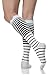 VIM & VIGR Women's 15-20 mmHg Compression Socks: Falling Stripe - Cloud & Sky (Nylon) (Medium)