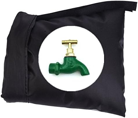 Set of 2 Outdoor Faucet Insulation Covers for Winter Freeze Protection, Protect Outside Water Spigot From Freezing (Black)