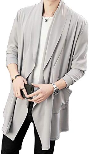 カーディガン メンズ 物品 コーディガン ストレッチ アウター 長袖 ロング コート ジャケット トップス ファッション カジュアル ストール カーディガンジャケット スリム 羽織 シンプル 薄手 無地