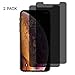 iPhone Xs Max Privacy Tempered Glass Screen Protector, KMISS Anti-Spy [Anti-Scratch] [Anti-Fingerprint] [Bubble Free] [Full Coverage] for iPhone Xs Max 6.5Inch 2018 (2 Pack)