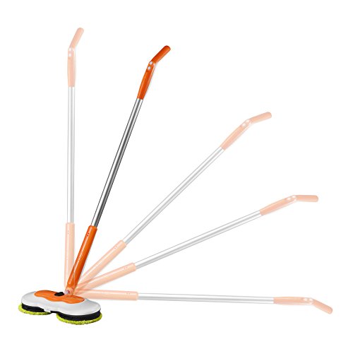 Armati 2-Speed-Mode Microfiber Auto Mop - One Key Control 360°Rotating Mop Multi-function Household Detachable Cleaning Tools - for Polishing, Mopping, Sweeping - Orange - Thumbnail 2