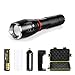 Lyhope LED Tactical Flashlight, Handheld COB Lantern+Flashlight in One, with Magnetic Base Zoom Adjustable Focus 5 Lighting Modes Torch Lights for Indoor and Outdoor Use (Battery Included)