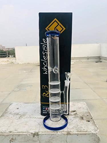 R3 Wholesale 4 Honeycomb Filter Thick Glass Bong (16 Inch)