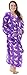 Burklett Womens Robe Hooded Printed Flannel Fleece Bathrobe for Women with Pockets,Unicorns