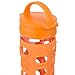 Lifefactory 12-Ounce BPA-Free Glass Water Bottle with Leakproof Classic Cap and Silicone Sleeve, Orange