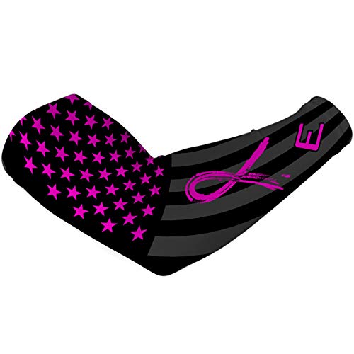 Elite Athletic GearPink Shadow USA Flag Arm Sleeve - Breast Cancer Awareness Edition Compression Arm Sleeve - 3 Sizes!