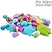 Baby love home 50pcs Original Silicone Chew Bead Crafting Set Assorted Colors Shape&Sizes,Includes Nylon Rope & Clasps,DIY Teether Necklaces and Bracelets Starter Kit Baby Jewelry DIY Kit