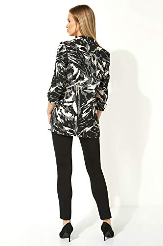 41J04WOTL8L Roman Originals - Chaqueta de manga 3/4 para mujer, elegante, informal, para uso diario, holgado, largo de borde a borde… Roman Originals - Chaqueta de manga 3/4 para mujer, elegante, informal, para uso diario, holgado, largo de borde a borde… - Imagen 7