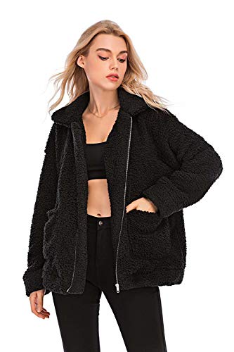 3 SIMANLI+Women+s+Fleece+Outwear+Shearling