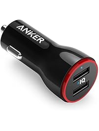 Anker 24W Dual USB Car Charger, PowerDrive 2 for iPhone X / 8/7 / 6s / Plus, iPad Pro/Air 2 / Mini, Galaxy S7 / S6 / Edge/Plus, Note 5/4, LG, Nexus, HTC and More