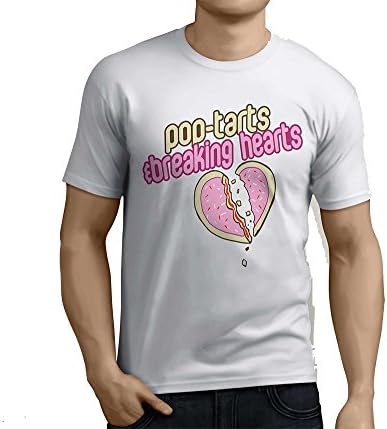 Pop Tarts and Breaking hearts Soft Cotton Regular Cut Brand Shirts (White - XX-Large)