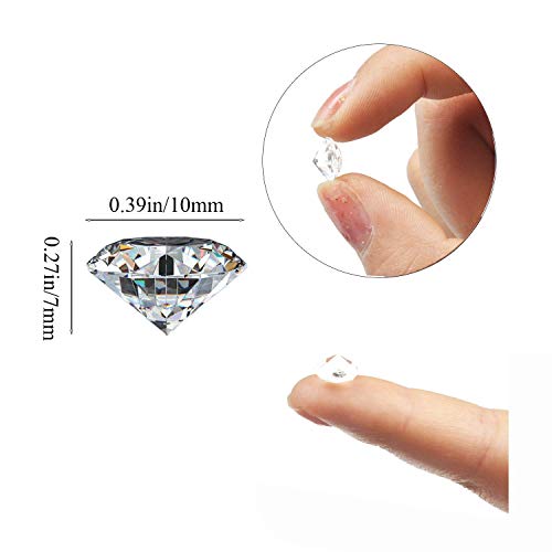 Meching Acrylic Diamonds Crystals 11OZ(1100 PCS) Bottle Round Diamond Crystals Treasure Gems for Table Scatters, Vase Fillers, Event, Wedding, Birthday Decoration Favor, Arts & Crafts (Clear) - Thumbnail 3