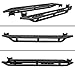 AUTOSAVER88 Side Steps Kit Compatible for 2007-2017 Jeep Wrangler JK & JK Unlimited 4 Door Running Boards Black Textured Tubing Guard Nerf Bars Rock Rails - Powder Coating Finishing