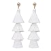 Jane Stone Fashion Tassel Earrings Statement Bohemian Multi Layered Gold Plated White Jewelry for Women Girls