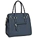 MG Collection Haley Studded Structured Satchel Shoulder Bag, Dark Blue, One Size